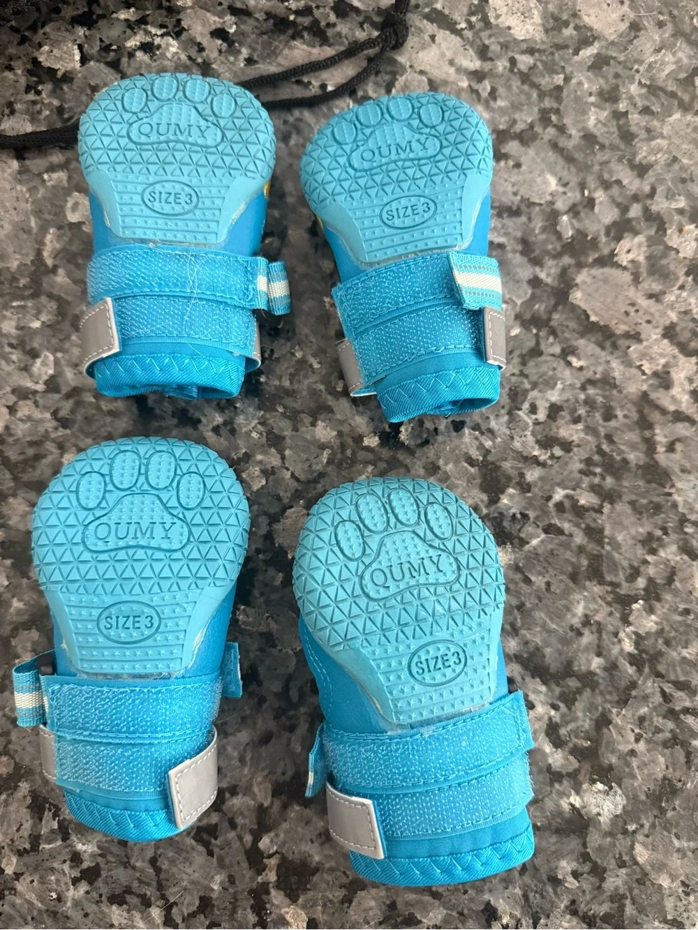 Blue Reflective Dog Boots - 4 Pack